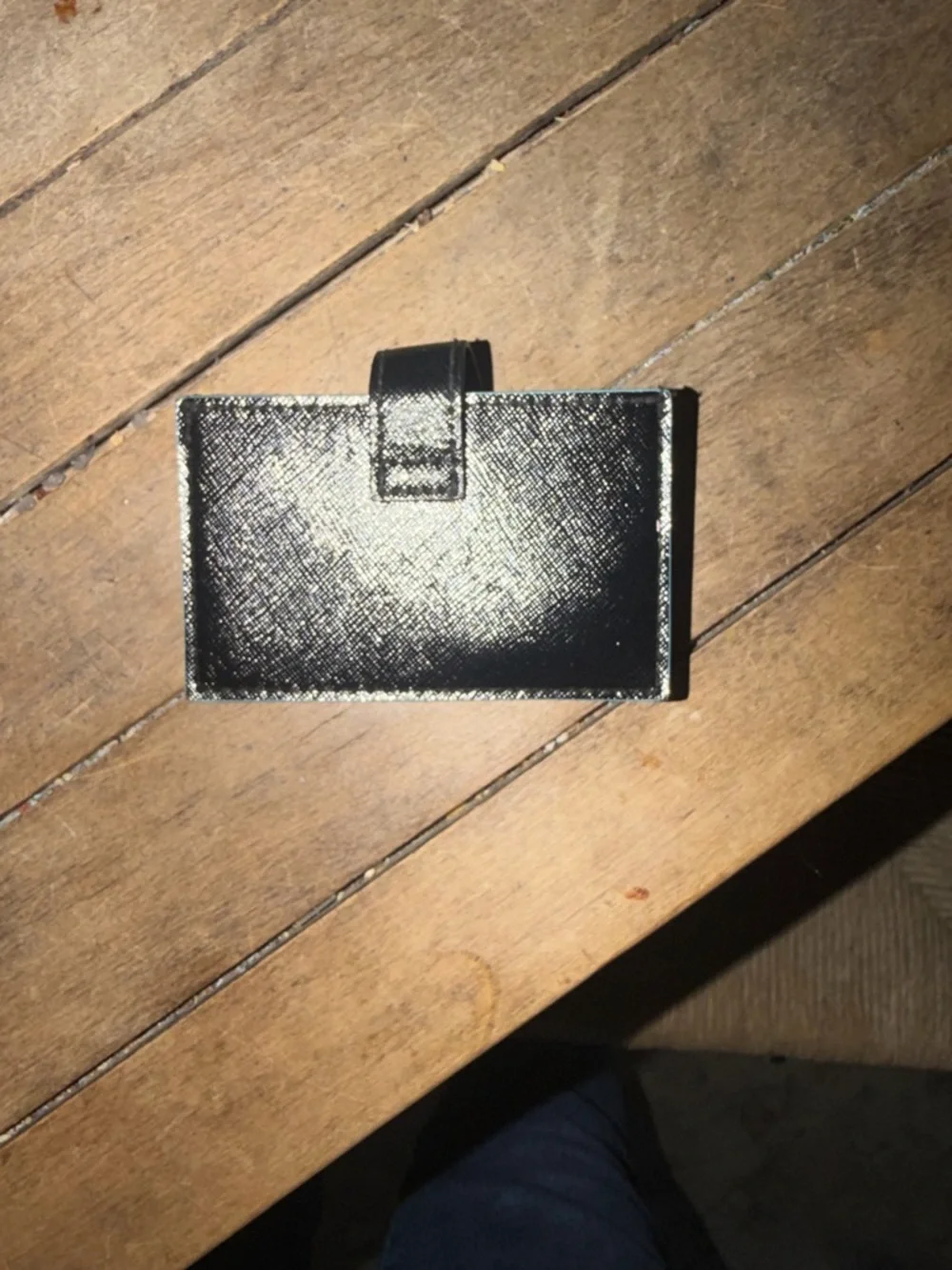Victoria's Secret Black Card Holder with Gold Heart Snap - Picture 3 of 3